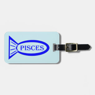 Pisces Star Sign Fish Custom Luggage Tag