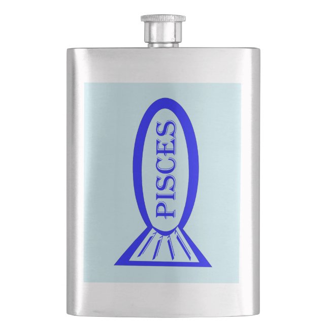 Pisces Star Sign Fish Flasks (Front)