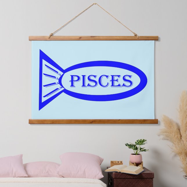 Pisces Star Sign Fish Hanging Tapestry (Bedroom)
