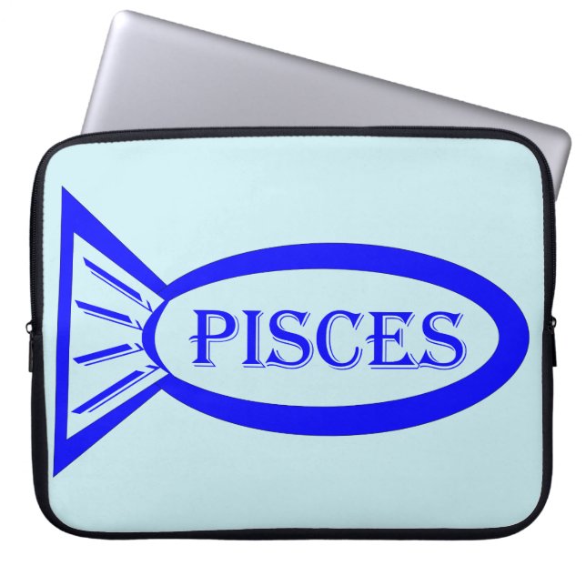 Pisces Star Sign Fish Laptop Bag (Front)