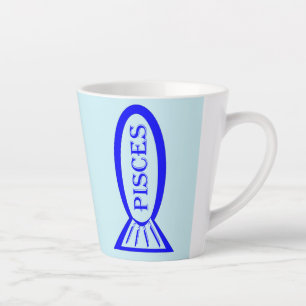 Pisces Star Sign Fish Latte Mug