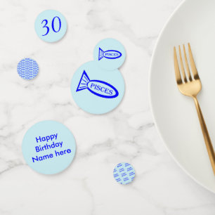Pisces Star Sign Fish Personalised Confetti