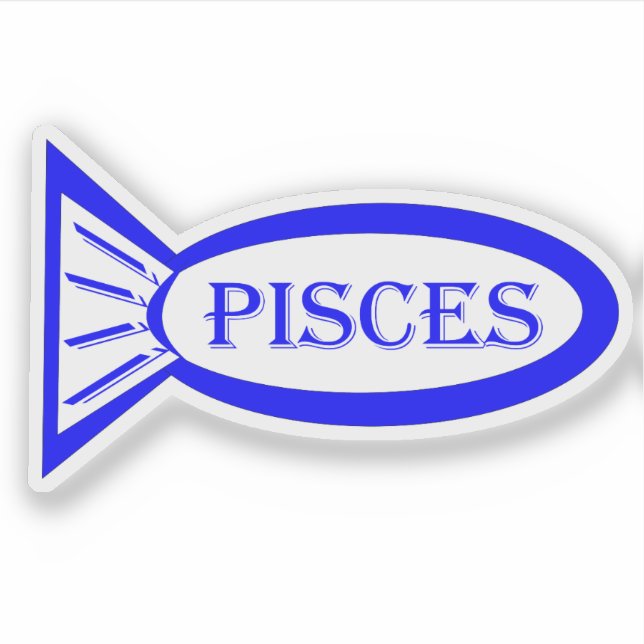 Pisces Star Sign Fish Shaped (Front)