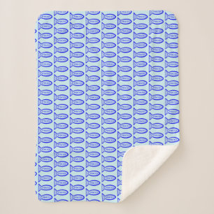 Pisces Star Sign Fish Sherpa Blanket