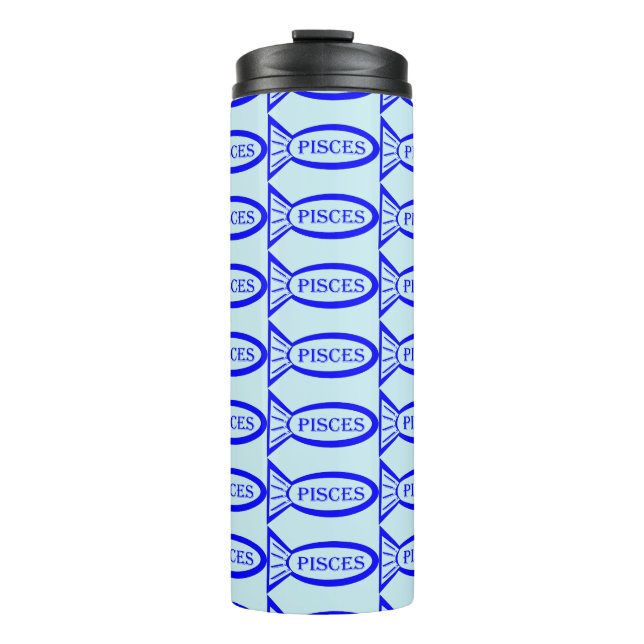 Pisces Star Sign Fish Thermal Tumbler (Front)