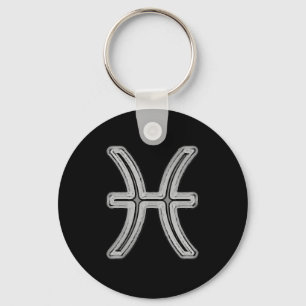 Pisces Star Sign Symbol Key Ring