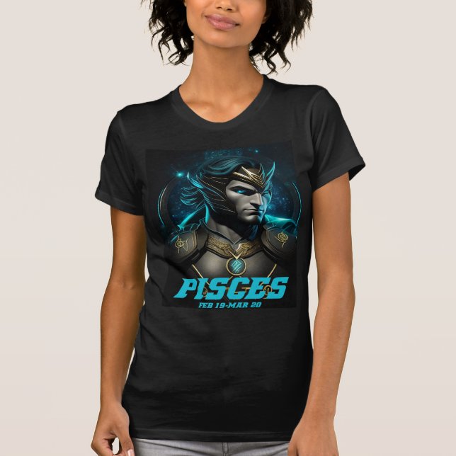Pisces Starsign Superhero T-Shirt (Front)