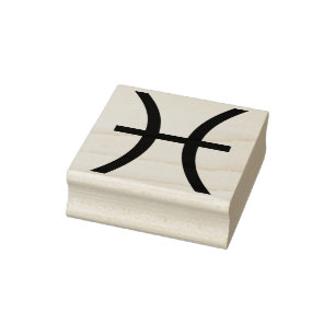pisces symbol art stamp