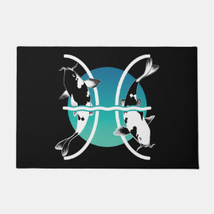 Pisces Symbol - Astrological Zodiac Sign Doormat