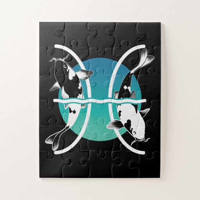 Pisces Symbol - Astrological Zodiac Sign Jigsaw Puzzle (Vertical)