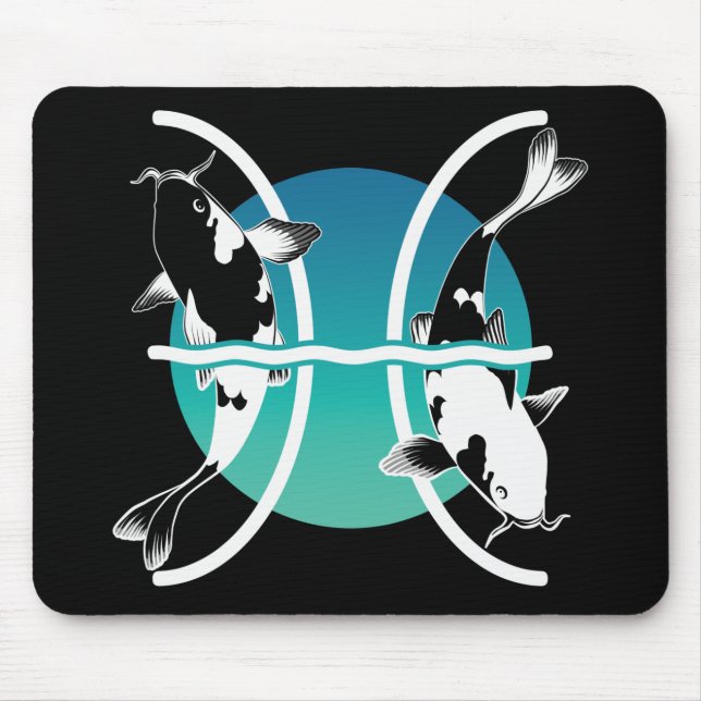 Pisces Symbol - Astrological Zodiac Sign Mouse Pad (Front)
