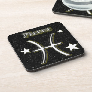 Pisces symbol coaster