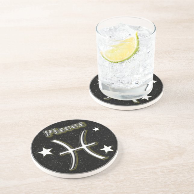 Pisces symbol coaster (Side)