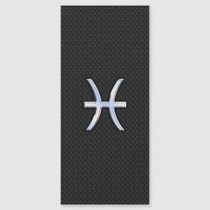 Pisces Symbol on Black Snake Skin style