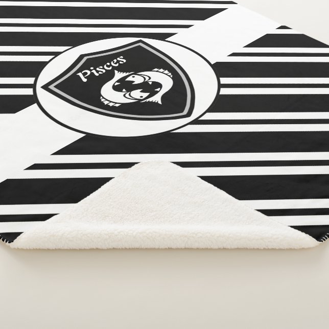 Pisces symbol sherpa blanket (3/4)