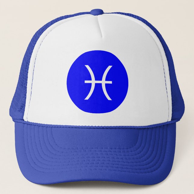 Pisces Symbol Trucker Hat (Front)