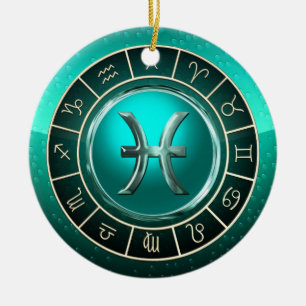 Pisces - The Fish Astrological Sign Ceramic Ornament
