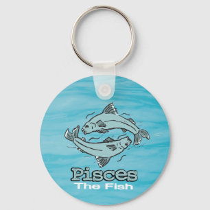 Pisces The Fish astrological sign keychain