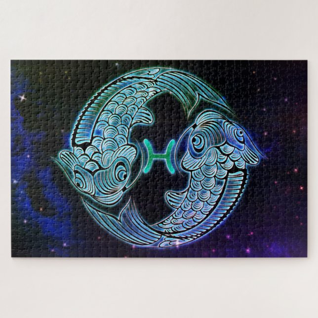 pisces the fish zodiac puzzle (Horizontal)
