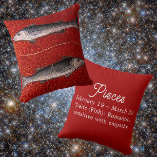 Pisces the Fish Zodiac Sign Birthday Party Cushion