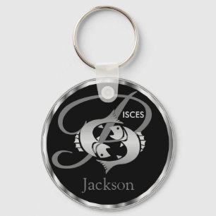 Pisces ♓ the Fish - Zodiac Sign Key Ring
