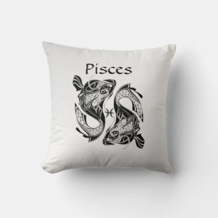 Pisces the Fish Zodiac Symbol and Sign Cushion