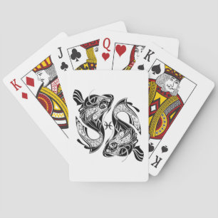 Pisces the Fish Zodiac Symbol and Sign Playing Cards