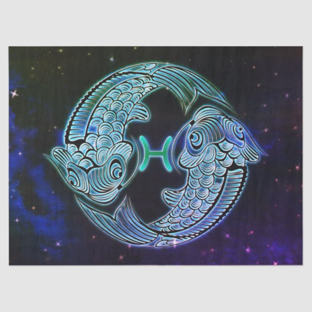 pisces the fish zodiac tissue paper (Front)