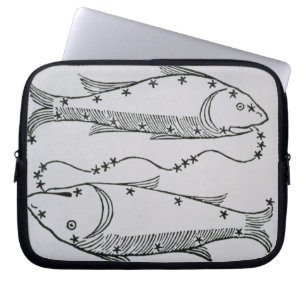 Pisces (the Fishes) an illustration from the 'Poet Laptop Sleeve