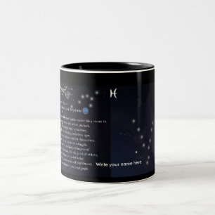 Pisces The Zodiac Collection Two-Tone Coffee Mug