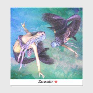 Pisces – Two Mermaids Swimming in a Loop