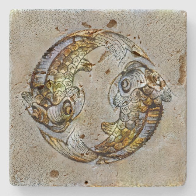Pisces Venice Stone Coaster (Front)