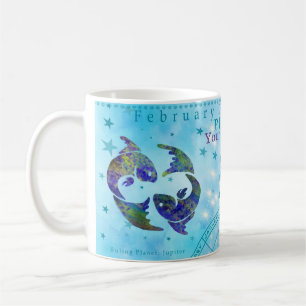 Pisces vintage zodiac astrology coffee mug