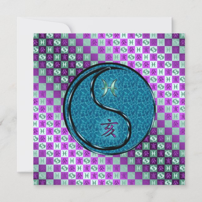 Pisces & Water Boar Card (Front)
