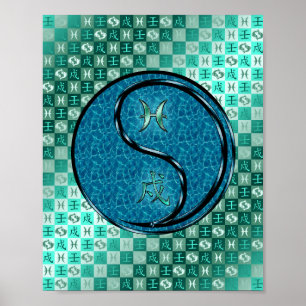 Pisces & Water Dog Poster