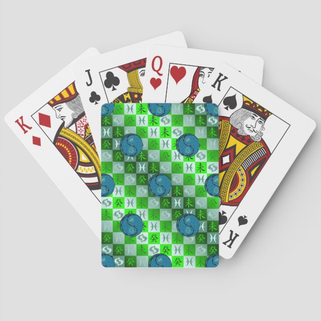 Pisces & Water Goat Playing Cards (Back)