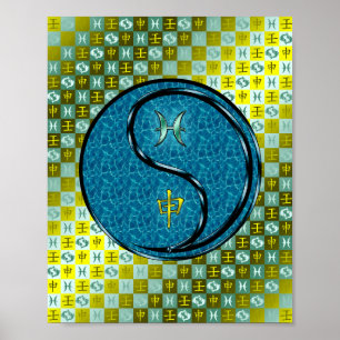 Pisces & Water Monkey Poster