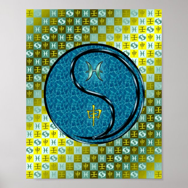 Pisces & Water Monkey Poster (Front)
