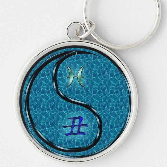 Pisces & Water Ox Key Ring (Front)