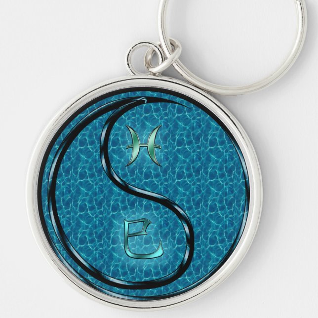 Pisces & Water Snake Key Ring (Front)