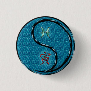 Pisces & Water Tiger 3 Cm Round Badge