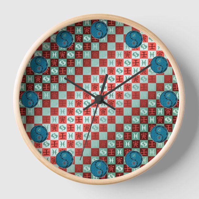 Pisces & Water Tiger Clock (Front)