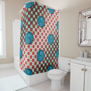 Pisces & Water Tiger Shower Curtain