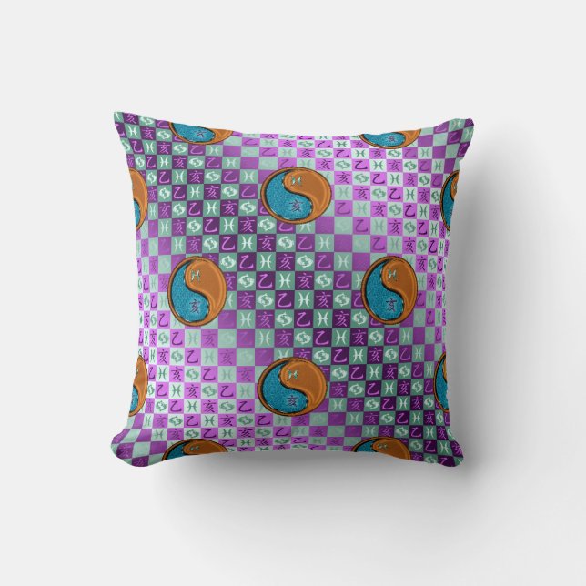 Pisces & Wood Boar Cushion (Front)