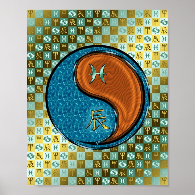 Pisces & Wood Dragon Poster (Front)