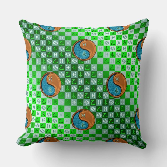 Pisces & Wood Goat Cushion (Front)