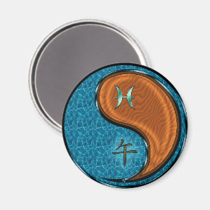 Pisces & Wood Horse Magnet