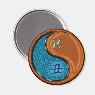 Pisces & Wood Ox Magnet