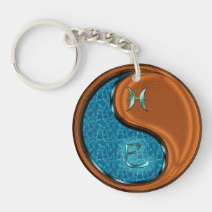 Pisces & Wood Snake Key Ring