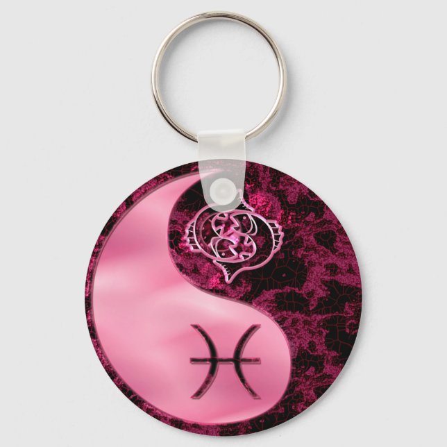 Pisces Yin Yang Key Ring (Front)